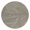 Siva volnena okrogla preproga o 160 cm Leaf - Flair Rugs