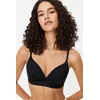 Trendyol Black Micro Rope Strap Coated Underwire Free Knitted Bra