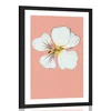 Plakat s paspartujem nežnost cveta kapucinke - 40x60 white