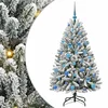 Umjetno božićno drvce Zelena i bijela 150 cm PVC i metal