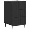 Noćni ormar s ladicama Crna 43x 41 x 68 cm Konstruirano drvo