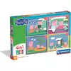 Clementoni - Puzzle 4v1 Peppa Pig: Na cestah - 1 - 39 kosov