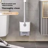 Lynn Četka za WC šolju sa držačem, Srebrno-bela