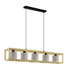 EGLO viseća lampa GRANADOS E27 5 grla drvo/kapučino 100 cm 390109