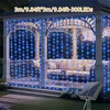 Solarne sijalice plave imitacija zavese 3x3m