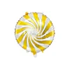 PartyDeco Balon iz folije bele in zlate sladkarije 35 cm