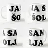 Keramicka JA SAM šolja, 330ml, Bela