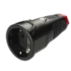 PCE Prenosna gumijasta vtičnica 16A 2P+Z 230V IP20 črno-rdeča TAURUS2 2410-SRW