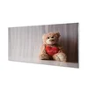 tulup.si Slika na steklu Srce teddy bear 120x60 cm 2 obešalnika