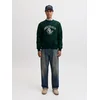 JACK & JONES Majica JORFREDERIKSBERG temno zelena/bela