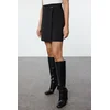 Trendyol Black Double Breasted Mini Length Woven Skirt