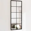 Zidno ogledalo crno 100 x 40 cm metalno