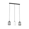 Luster na sajli VERDI 3xE27/15W/230V crna/siva/bela