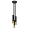 Sollux SL.0955 - Luster na sajli LOOPEZ 3xGU10/10W/230V okrugli crna/zlatna