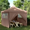 vidaXL Zabavni šotor Rjava 292 x 292 x 315 cm Oxford tkanina