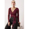 Trendyol Milla ženska bluza Twoaw26Bz00226, bordo