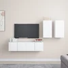 vidaXL Komplet TV omaric 4-delni bela iverna plošča