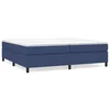 Vidaxl Box spring postelja z vzmetnico moder 200x200 cm blago