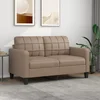 VIDAXL Dvosed kapučino barve 140 cm umetno usnje
