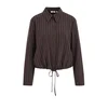 WE Fashion Bluza rjava/temno rjava/off-bela