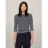 Tommy Hilfiger za ženske. WW0WW40589 Nova majica Cody T-shirt navy (XL), Priložnostno, Bombaž, 3/4 rokav, Mornarica