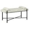 Klupa s gumbima i jastučićima Krem 110 x 40 x 46 cm Baršun