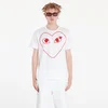Majice Comme des Garçons PLAY Heart Logo Short Sleeve Tee UNISEX White XL