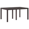 Vidaxl Vrtna miza Rjava 150 x 100 x 73 cm poli ratan