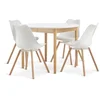 MARSTRAND O110 sto bela + 4 KASTRUP stolice bela