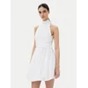 ViCOLO Cocktail obleka TD0606 Bela Regular Fit