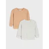 Sinsay - Pamučni duksevi crewneck 2 pack - svetlo siva