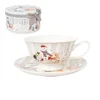 Homestar Skodelica in krožnik MIA SNOW 180 ml
