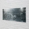 tulup.si Slika na steklu Water drop splash 100x50 cm 2 obešalnika