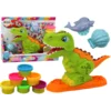 slomart Set plastelina LEAN TOYS 'Dinozaver', 6 barv, kalupi delfin, lupina