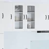 Zidni stakleni ormarić PORTO 2 pcs Bijelo 40 x 31 x 80 cm