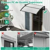 Costway Nadstrešek 102x99 cm iz aluminija in prozornega polikarbonata