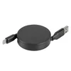 Uvlačivi USB kabl FURIO 2u1 240W – PD/ aluminijumsko kućište/ 1 m/ crni