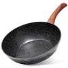 Northix Granitna ponev za wok BLACK&WOOD 28 cm