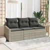 Set sofe s jastukom 3 pcs Svjetlosiva poliratan