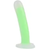 Svetleč dildo s priseskom Green Radiation (17 cm)