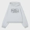 Cropp - Pulover s kapuco in potiskom - light grey
