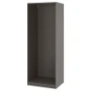 PAX Okvir garderobera, tamnosiva, 75x58x201 cm