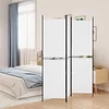 Sobna pregrada s 3 panela bijela 150 x 180 cm od tkanine