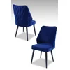HANAH HOME Set 2 stolice Pufi Sax Blue Black