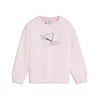 PUMA Essentials Graphics Scribble GFX Relaxed Crew Sweatshirt Kids, Shop, Whisp Of Pink, 3-4Y