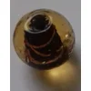 Kugla 12 mm crna sa zlatnom sarom – Lampwork perle