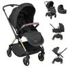 Kikka boo Kolica Lanah 3in1 premium set sa autosedištem I-Xtend I-size i tvrdom korpom Black