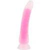 Svetleč dildo s priseskom Pinky Glow (21,5 cm)