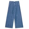 Cropp - Farmerke wide leg - navy