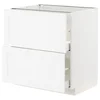 METOD / MAXIMERA Pod.element, 2fronta/2vis.fioke, bela Enköping/bela im. drveta, 80x60 cm